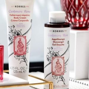 KORRES SET Cashmere Rose Body Cream AND Shower Gel NEW